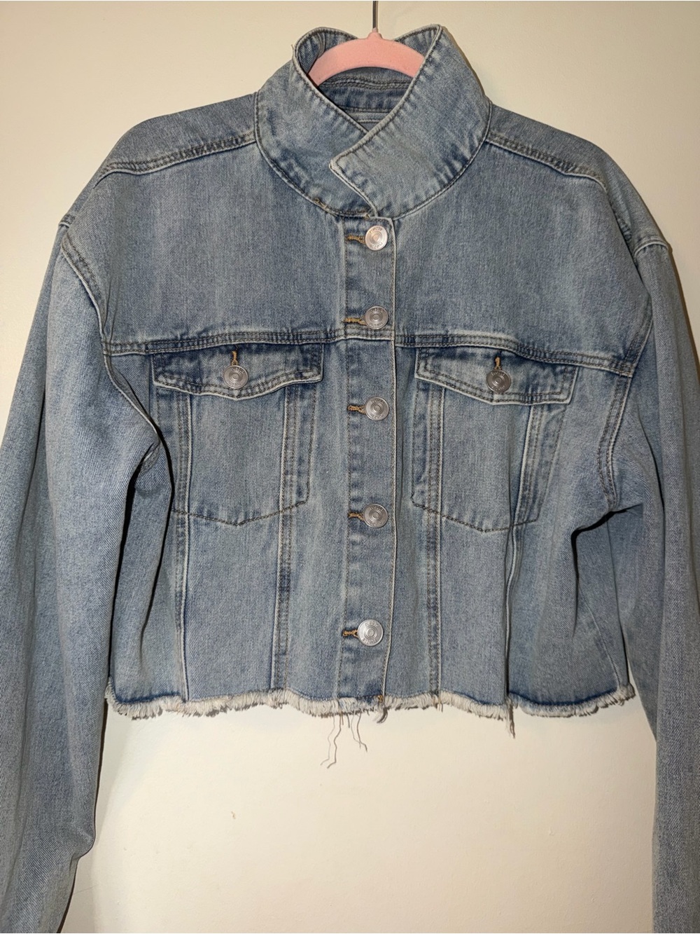 Rue21 Light Wash Cropped Denim Jacket